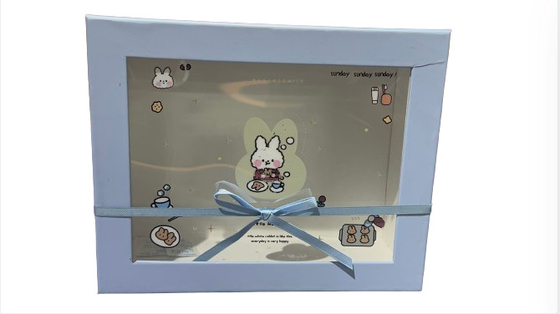 Boîte à cadeaux en PET transparente avec fenêtre transparente