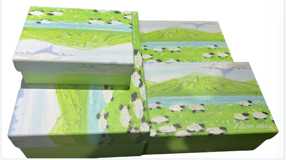 Beau motif Flip Top Boîte cadeau personnalisée en carton rigide Design élégant