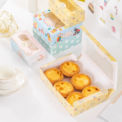 Boîte à tartes d'œufs professionnelle Boîtes d'emballage de gâteaux avec stratification matte et impression offset