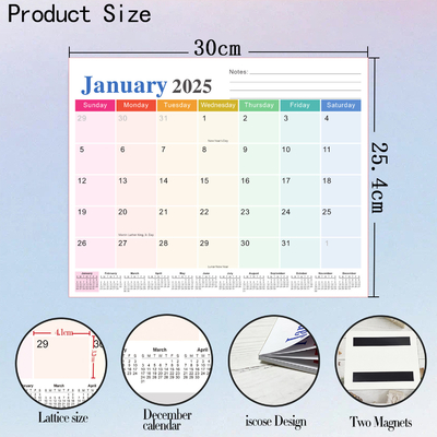 Calendriers muraux personnalisés de 12 x 12 pouces