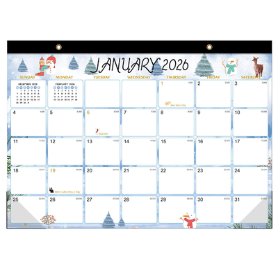 Calendriers de bureau personnalisés de marque commerciale de 12 x 12 pouces personnalisables pour des objectifs marketing