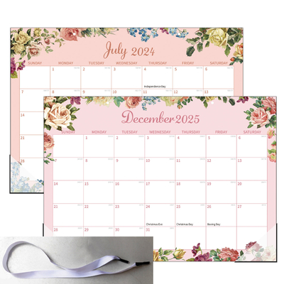 Calendriers muraux personnalisés de 12 x 12 pouces avec des jours fériés