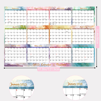 Personnaliser l'impression du calendrier Personnalisé Garder une trace des dates personnelles et des événements et des grandes fêtes américaines