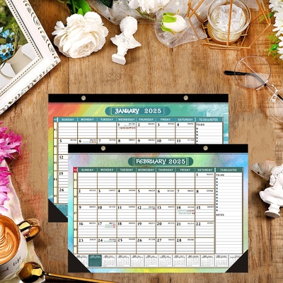 Calendrier murale personnalisé de 12 x 12 pouces Décembre Fin du mois Personnalisable