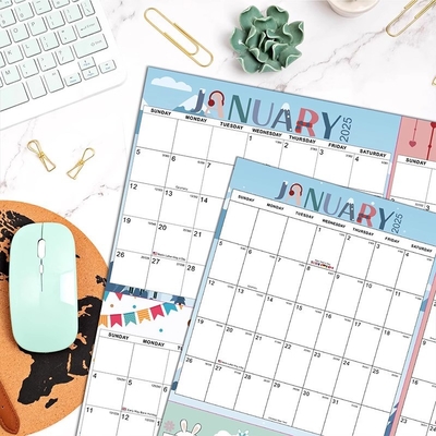 Décembre Fin du mois Calendriers muraux personnalisés Principaux jours fériés américains Marqués pour les besoins de personnalisation