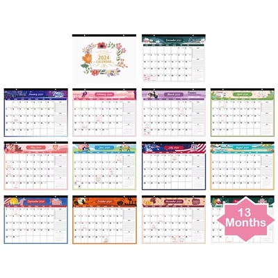 Calendrier murale personnalisé de 12 x 12 pouces Personnalisez votre année avec un thème de vacances / saisonniers et ajoutez des dates personnelles