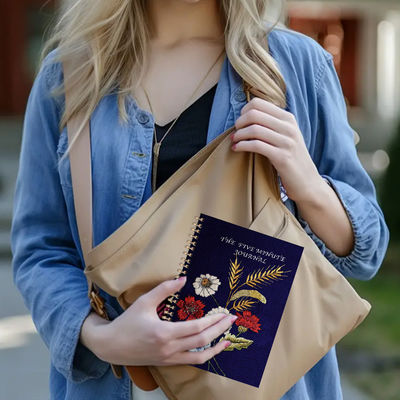 Technique de conception en relief Carnet à couverture rigide en spirale pour les performances commerciales