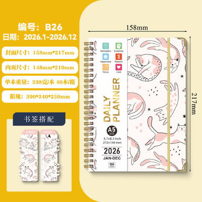 Reliure de cahier à spirale Couverture rigide Spirale 100 pages Couleur personnalisée Parfait pour le bureau, l'école et les projets créatifs