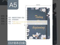 Carnet de journal personnalisé de 100 pages avec reliure spirale sur mesure