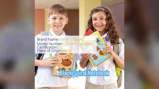 Cahier à spirale noir pour le bureau et l'école