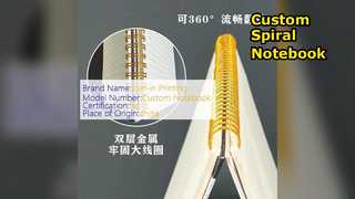 Carnet à spirale personnalisé 5,8 x 8,3 noir relié